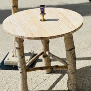 Birch side table
