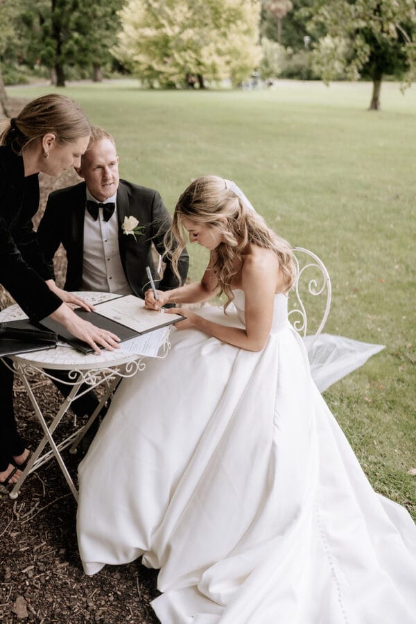 Reception Signing Table Mosaic rose round signing table - Weddings of Distinction