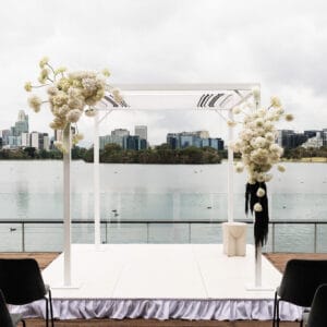 Whitewashed Timber Stage