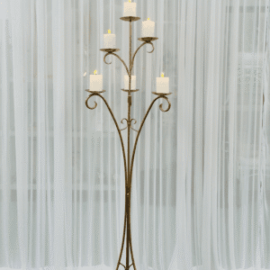 Gold 6 Prong Candelabra