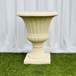 Traditional sandstone fluted urn