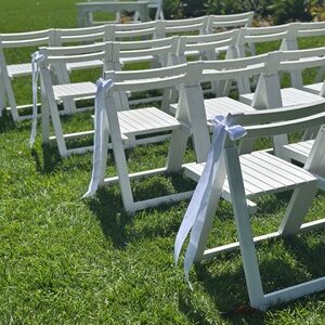 Satin ribbon aisle chair bows