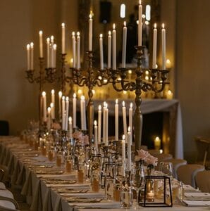 5 arm tall candelabra