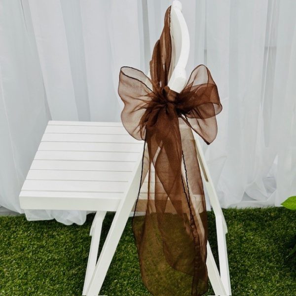 Chocolate brown Organza Sash