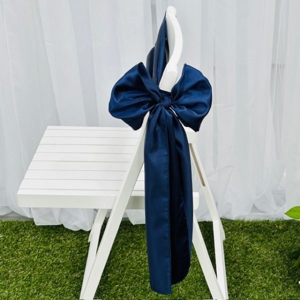 Navy Blue Satin Sash