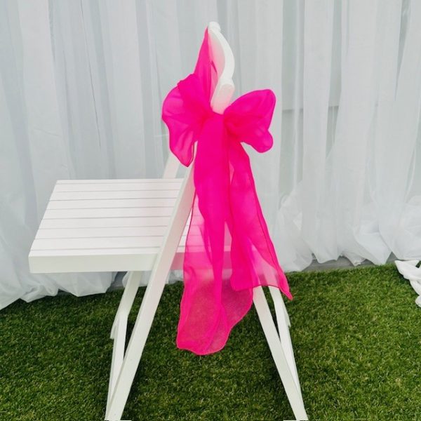 Neon pink Organza Sash