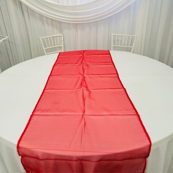 Red Organza table runner