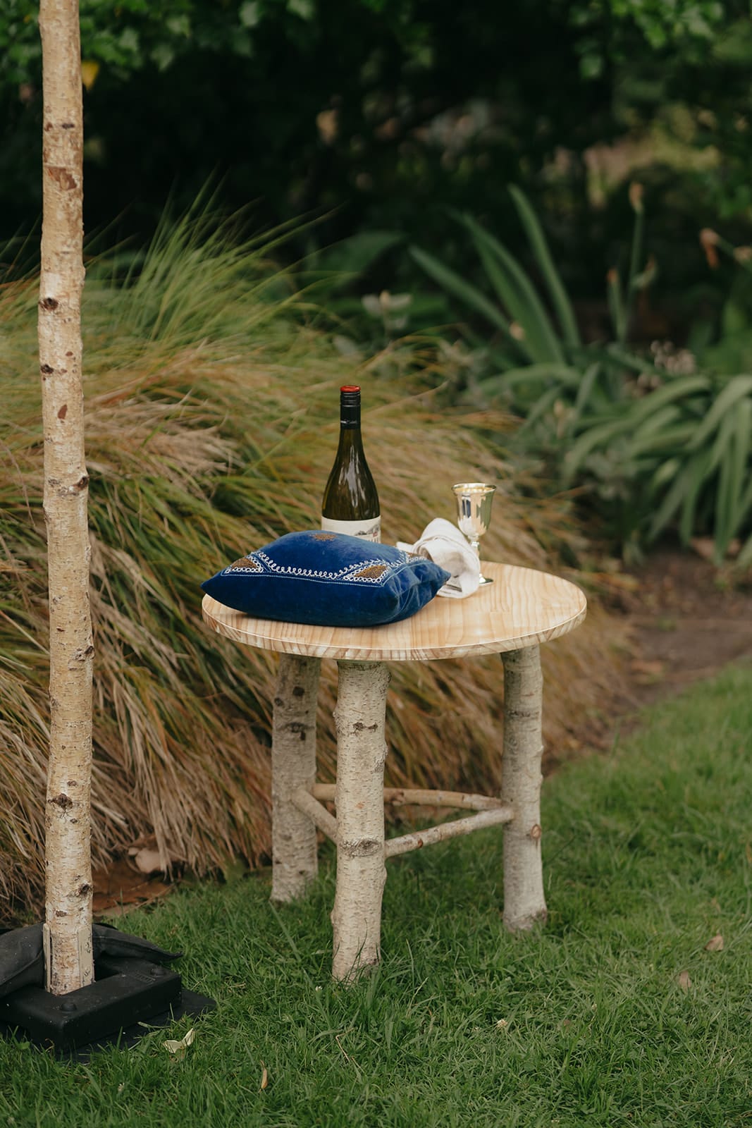 Birch side table