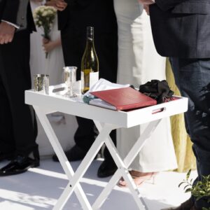 Rectangle White Butlers Table - Plain