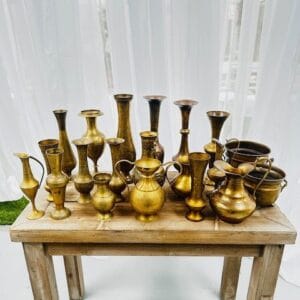 Vintage Brass Assorted Vases