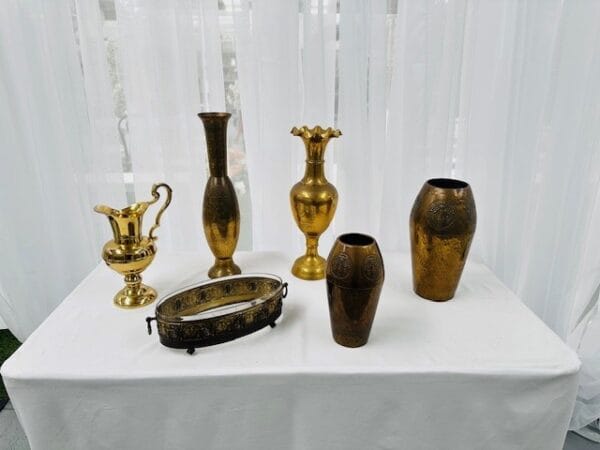 Vintage Brass Assorted Vases - Extra Large