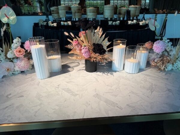 Ribbed Glass Vases
