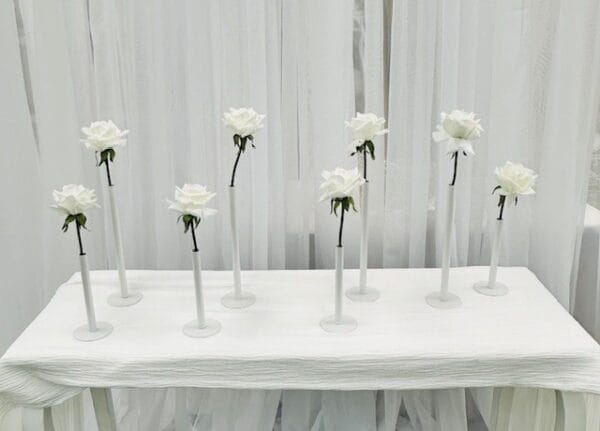 White tube vase - Image 2