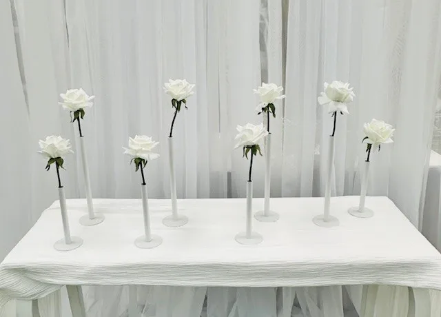 White tube vase - Image 2