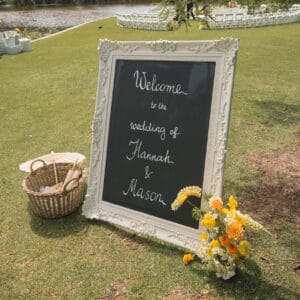 Free standing ornate chalkboard - Antique White