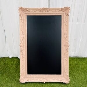 Free standing ornate chalkboard - blush