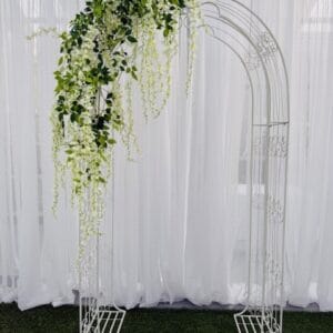 Wisteria in spring silk floral arch arrangement