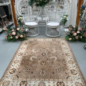 Light Brown Patterned Rug