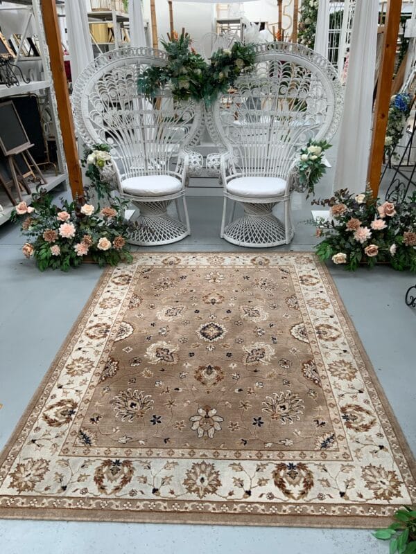 Light Brown Patterned Rug