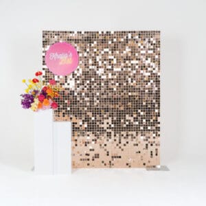 Sequin Tile Backdrop - Rose Gold