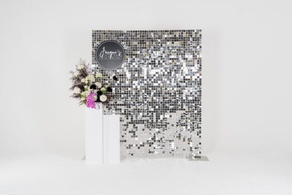 Sequin Tile Backdrop - Silver