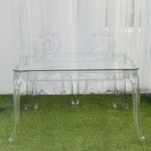 Clearly in Love signing table and chairs