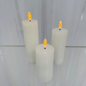 LED pillar candles (Set of 3) - Thin