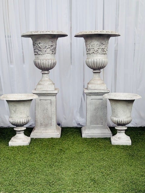 Verona Urns and Pedestals (stone-look)