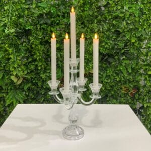 Belle crystal candelabra – Short (5 prong) - side facing