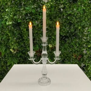 Lumiere crystal candelabra (3 prong) - front facing