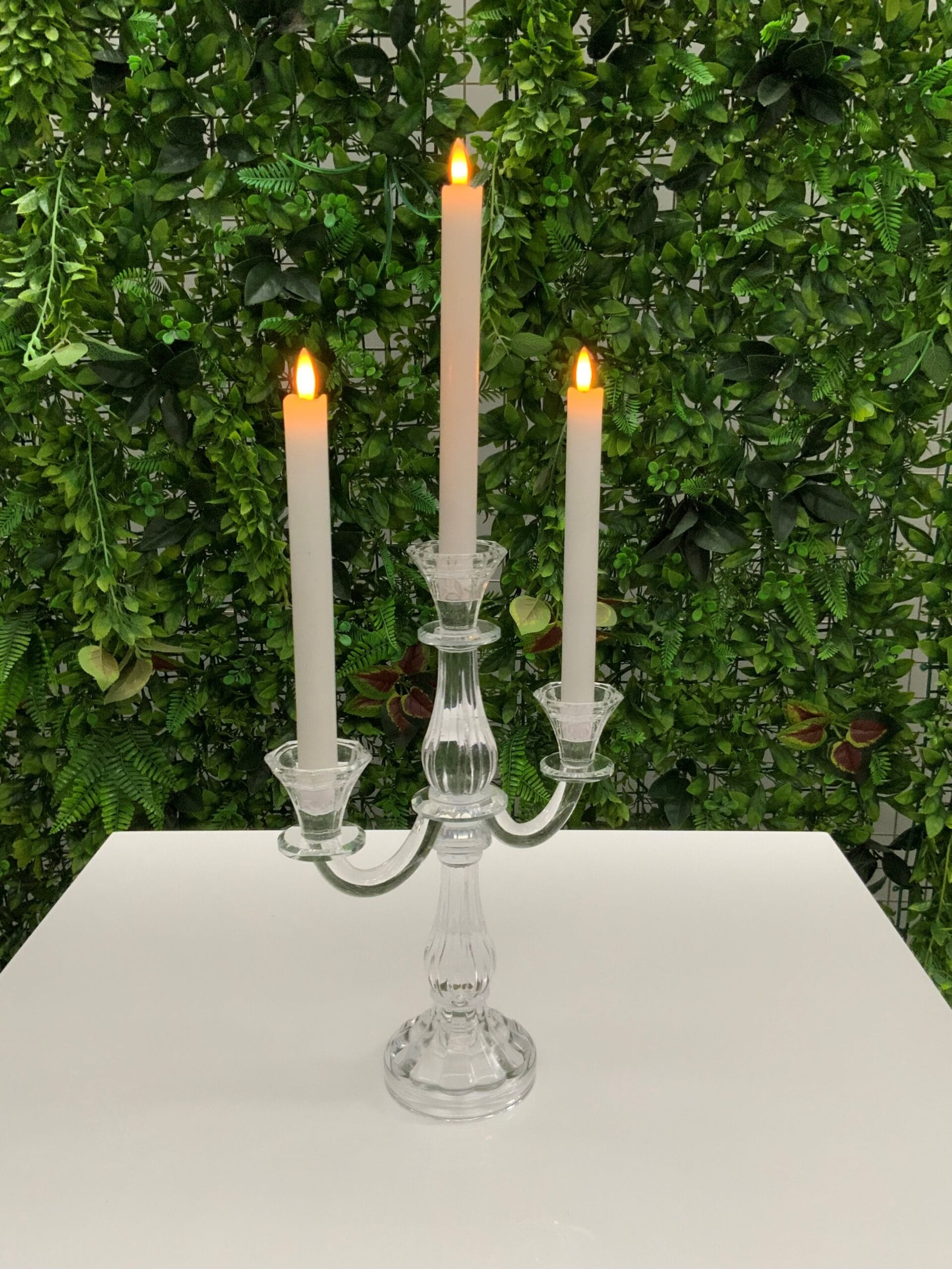 Lumiere crystal candelabra (3 prong) - side facing