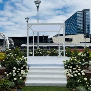 White Timber Chuppah - Large