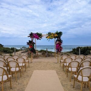Bamboo Chuppah with fresh florals