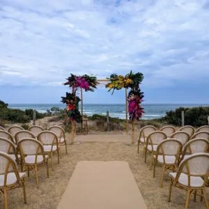 Bamboo Chuppah with fresh florals