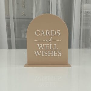 Nude Acrylic Wishing Well Sign