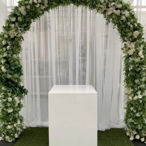White Acrylic Cake Table