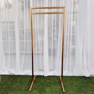 Double bar signage stand - Gold