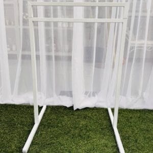 Double bar signage stand - White (Short)