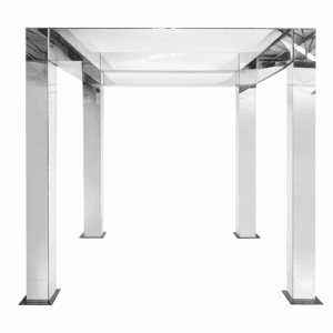 Infinity (Mirror-look) Chuppah with white Chiffon Roof - NEW PRODUCT