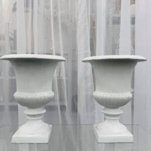 White fluted Urn (small)