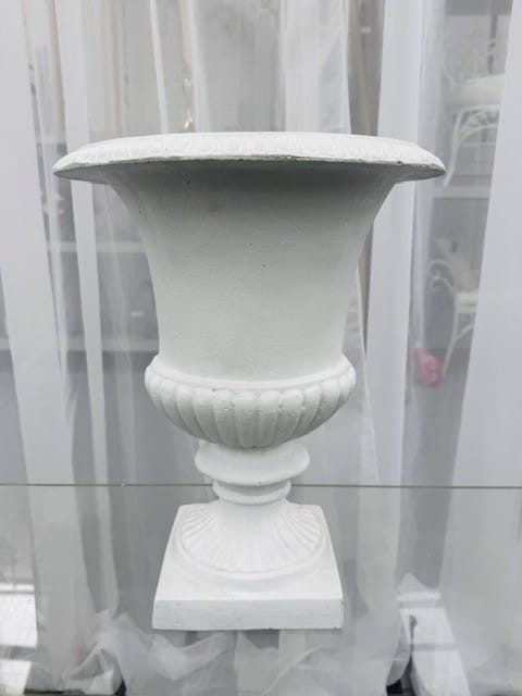 White fluted Urn (small) - Image 2