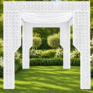 Lattice of Love Chuppah with white Chiffon Roof